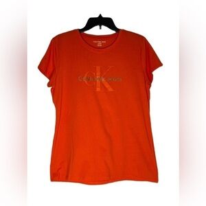 CALVIN KLEIN Monogram Logo Short-Sleeve Iconic T-Shirt